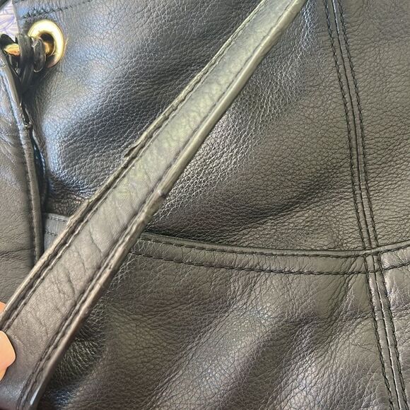 Michael Kors Black Pebbled Leather Hobo Shoulder Bag Everyday Chic - Picture 12 of 12